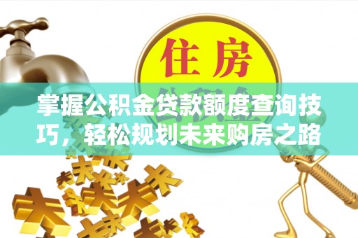 樟树掌握公积金贷款额度查询技巧，轻松规划未来购房之路
