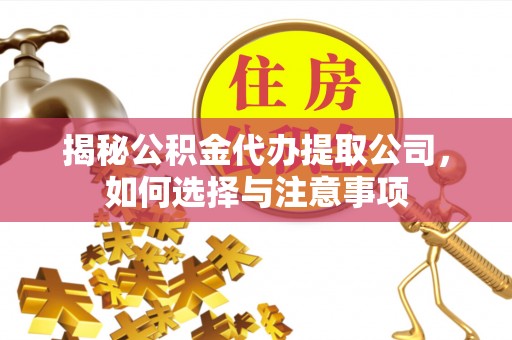 樟树揭秘公积金代办提取公司，如何选择与注意事项