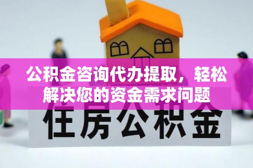 樟树公积金咨询代办提取，轻松解决您的资金需求问题